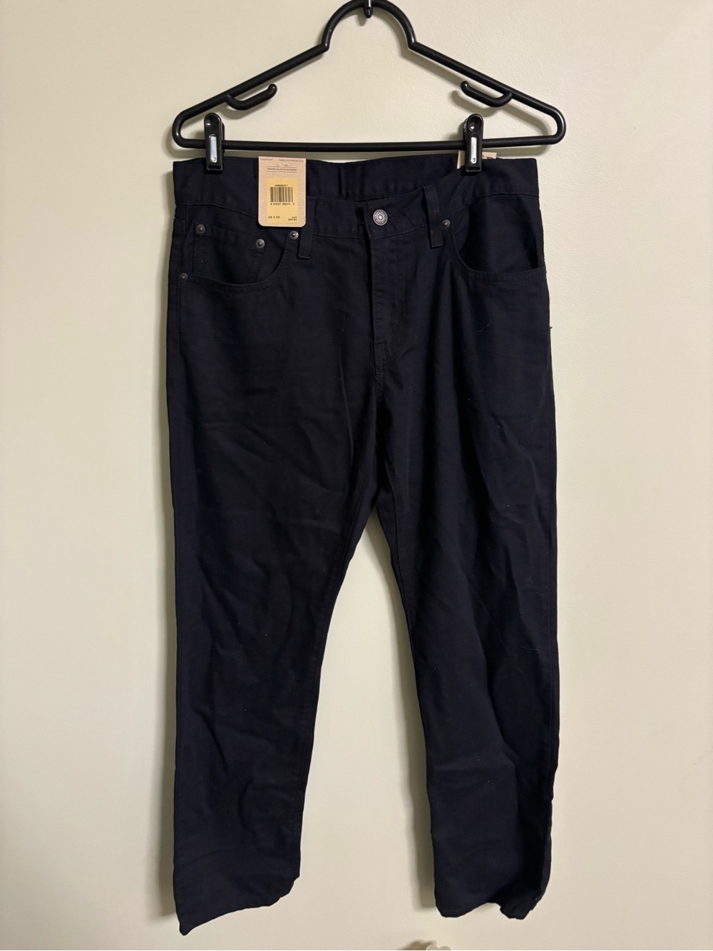Levi’s Middy Straight Jeans Black Size 28x30 New Womens Classic Mid Rise